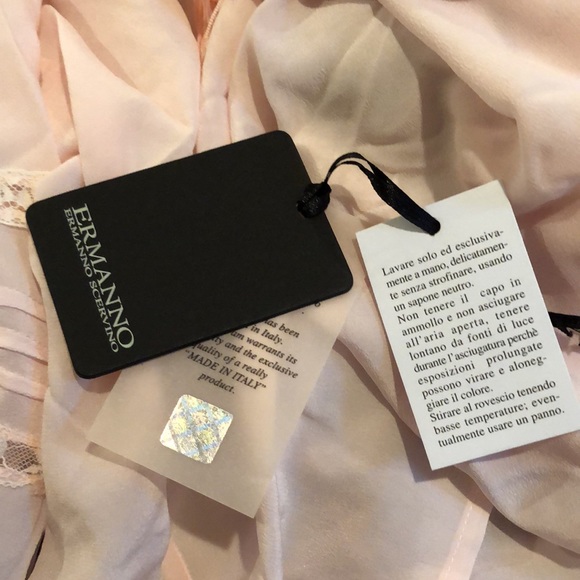 Ermanno Scervino LUXURY Mulberry Silk Blouse Made In Italy 2020 ResortCollection - Picture 5 of 13